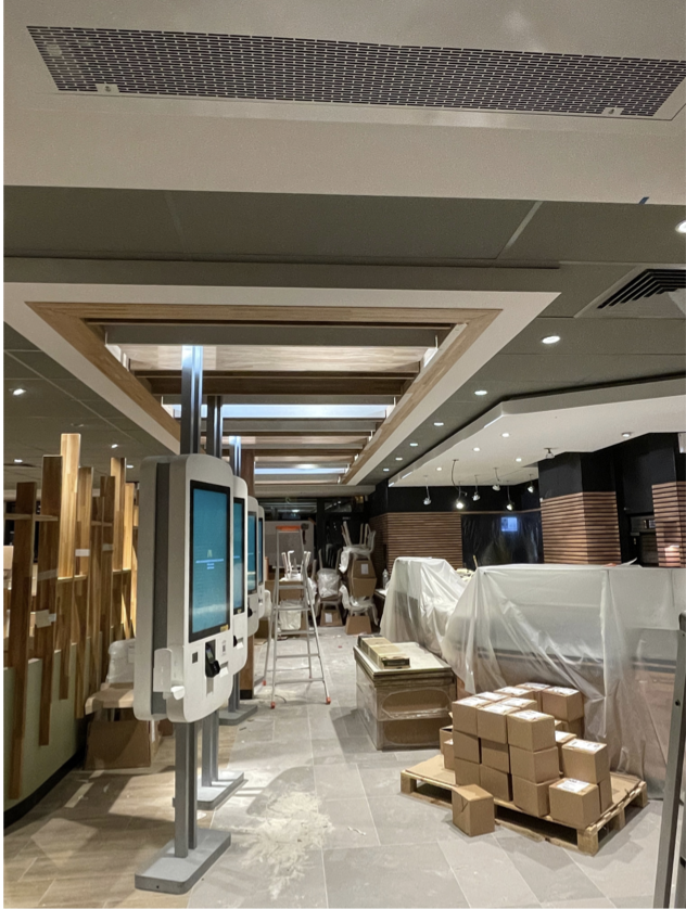 avancement rénovation Macdo carquefou, travaux réalisés par le plaquiste montpelliérain